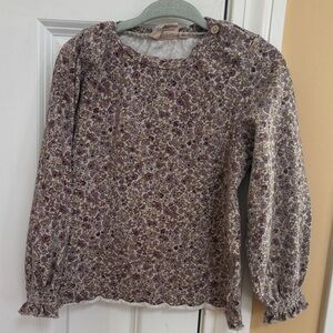 Wheat cotton floral long sleeve top girls 2